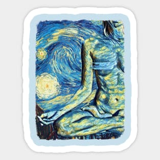 Yoga Van Gogh Style Sticker